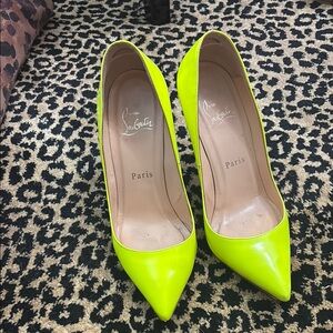 Christian Louboutin Women's Neon Yellow Pumps